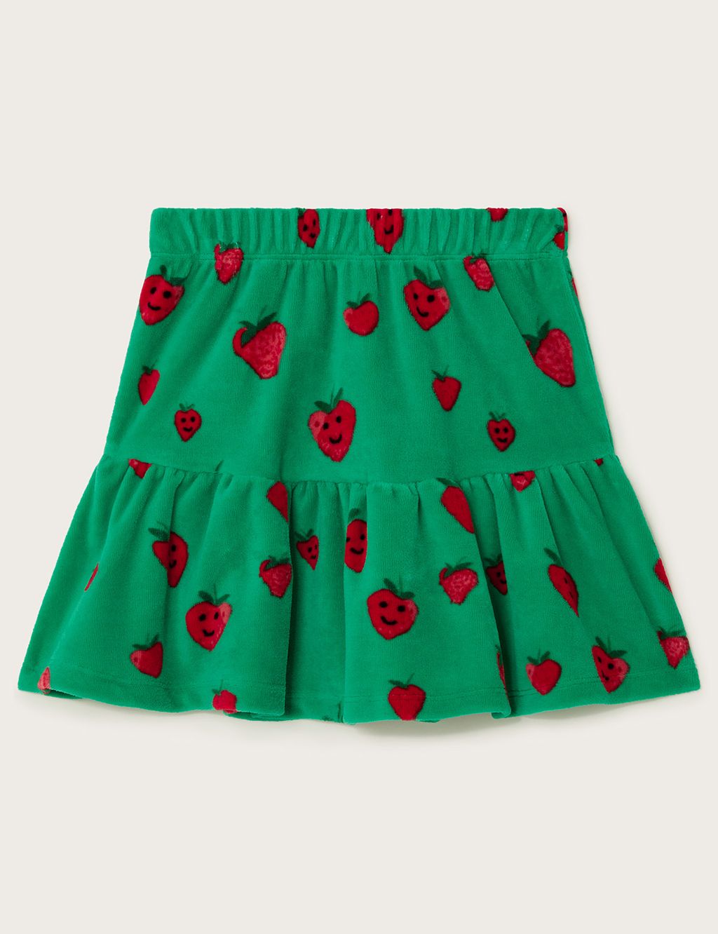 Cotton Rich Strawberry Tiered Skirt (3-13 Yrs)