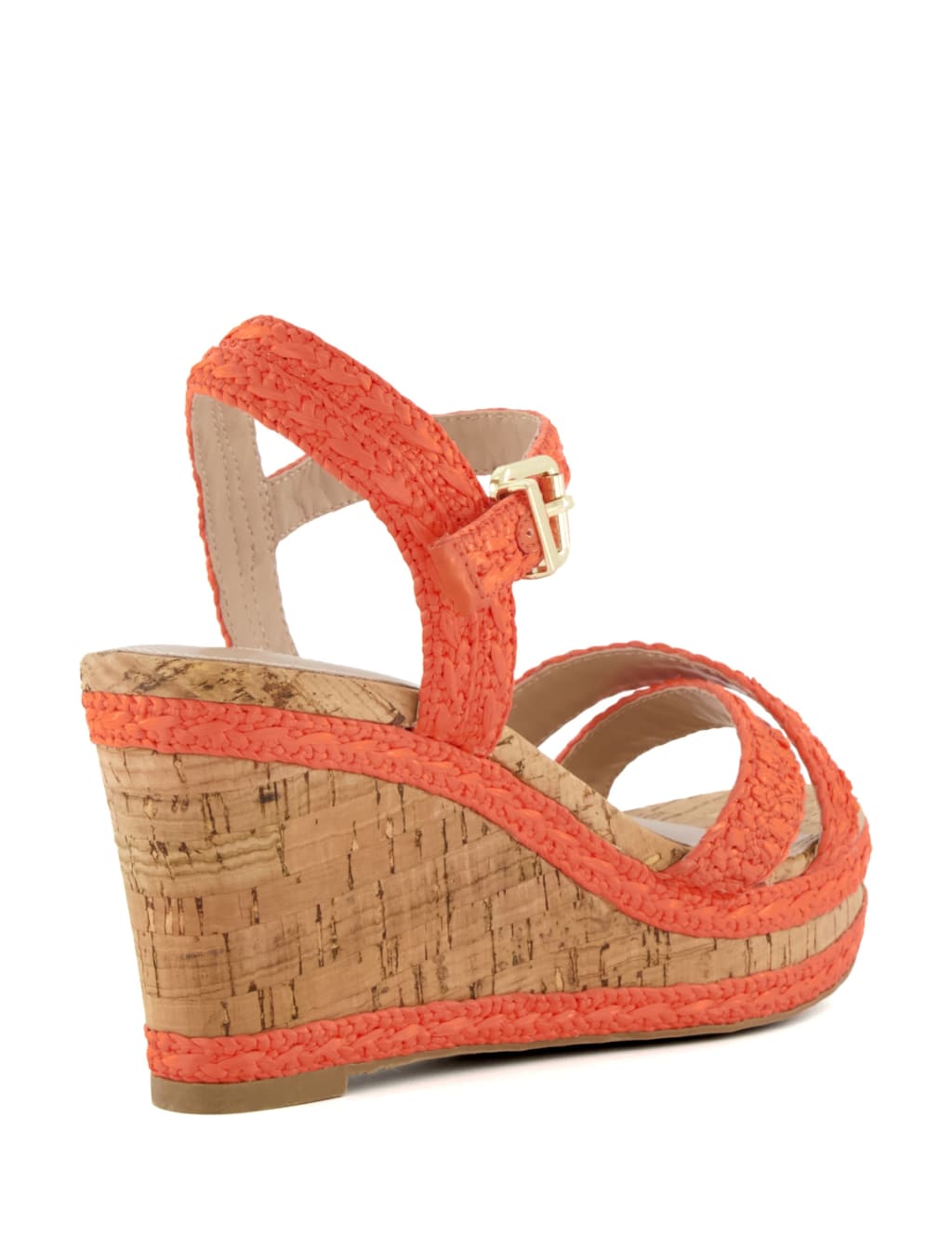 Woven Crossover Ankle Strap Wedge Sandals image 4