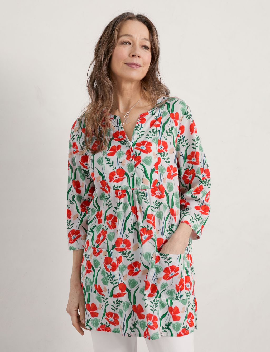 Organic Cotton Floral Relaxed Tunic image 2