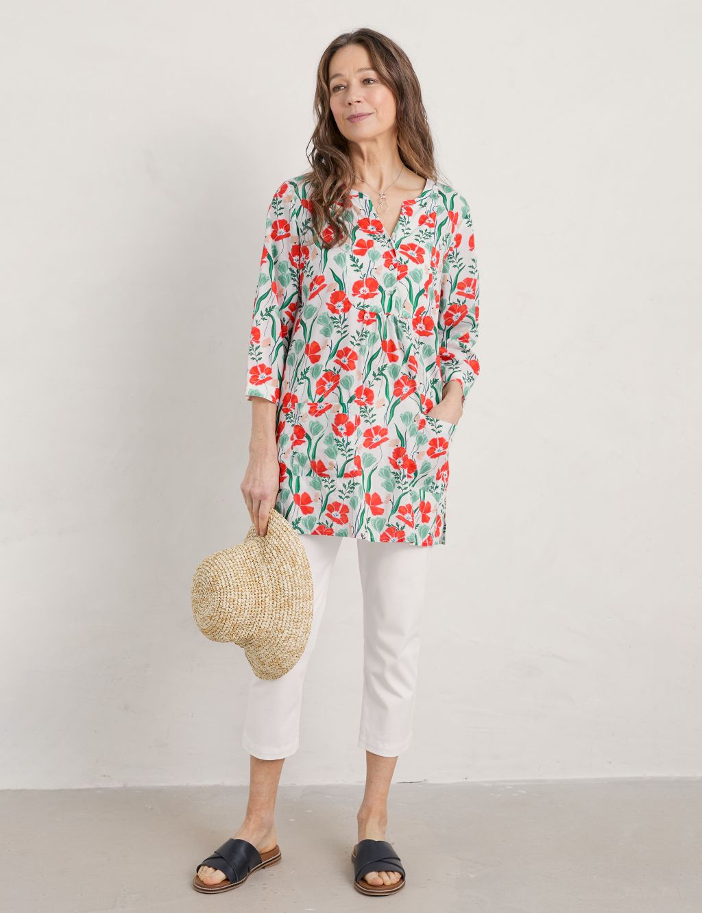 Organic Cotton Floral Relaxed Tunic image 3