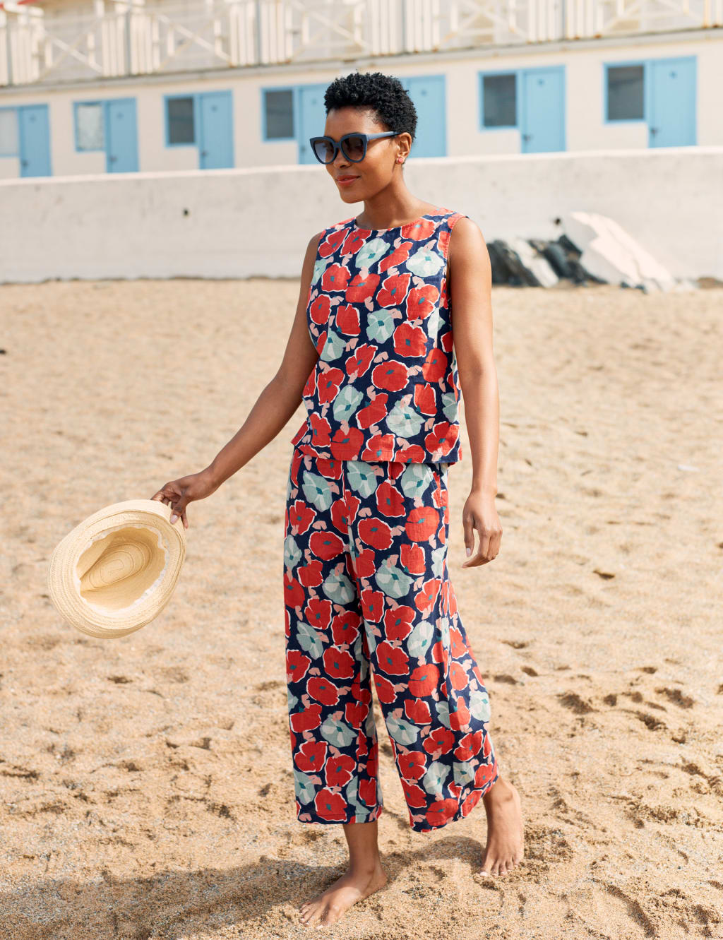 Pure Linen Floral Vest image 1