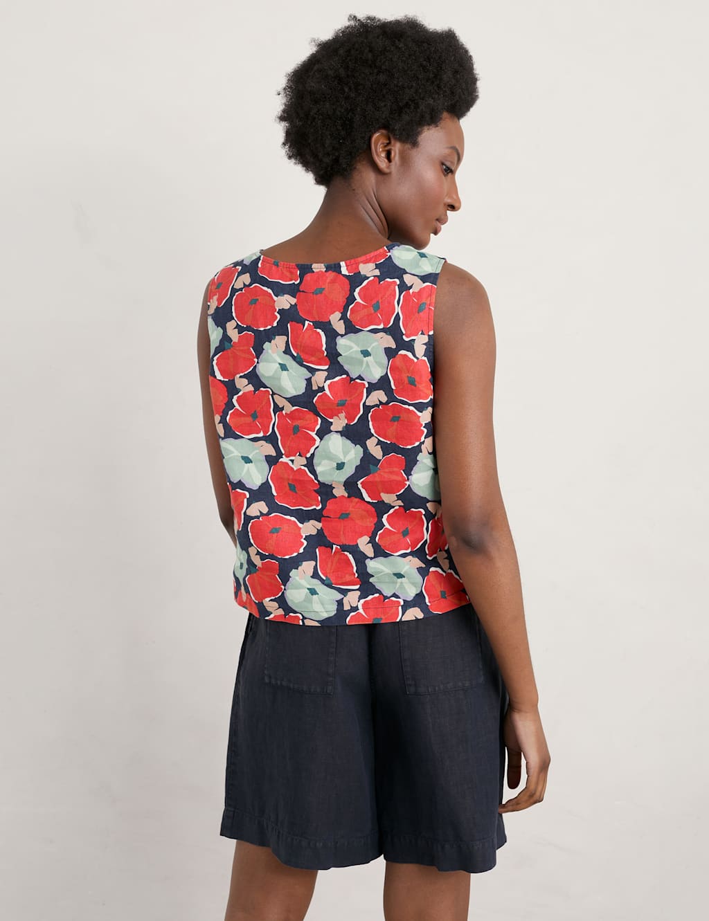 Pure Linen Floral Vest image 5