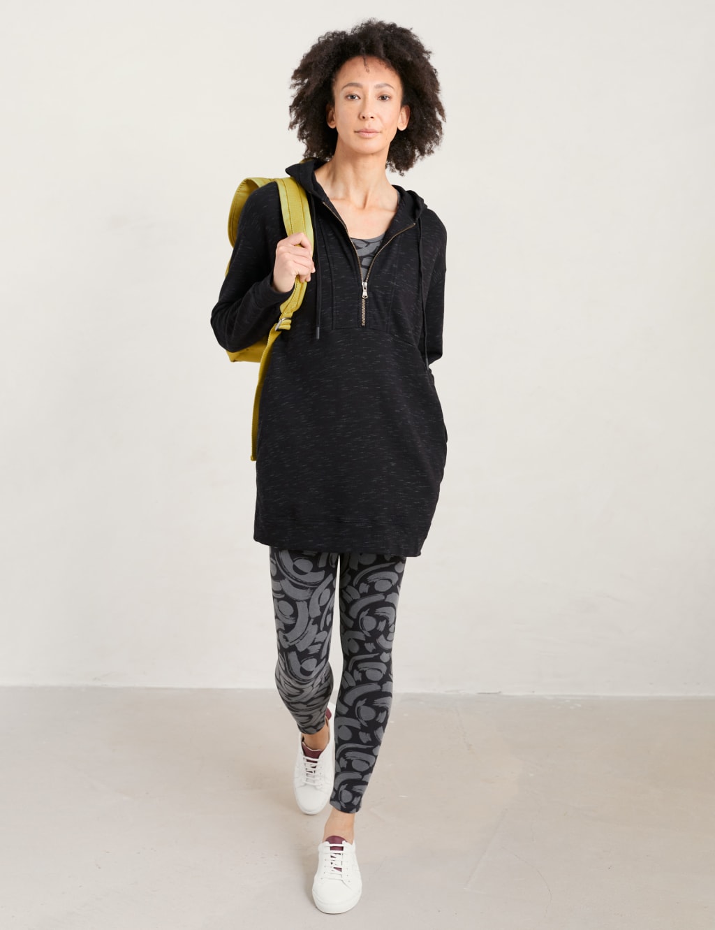 Cotton Rich Half Zip Hoodie image 2