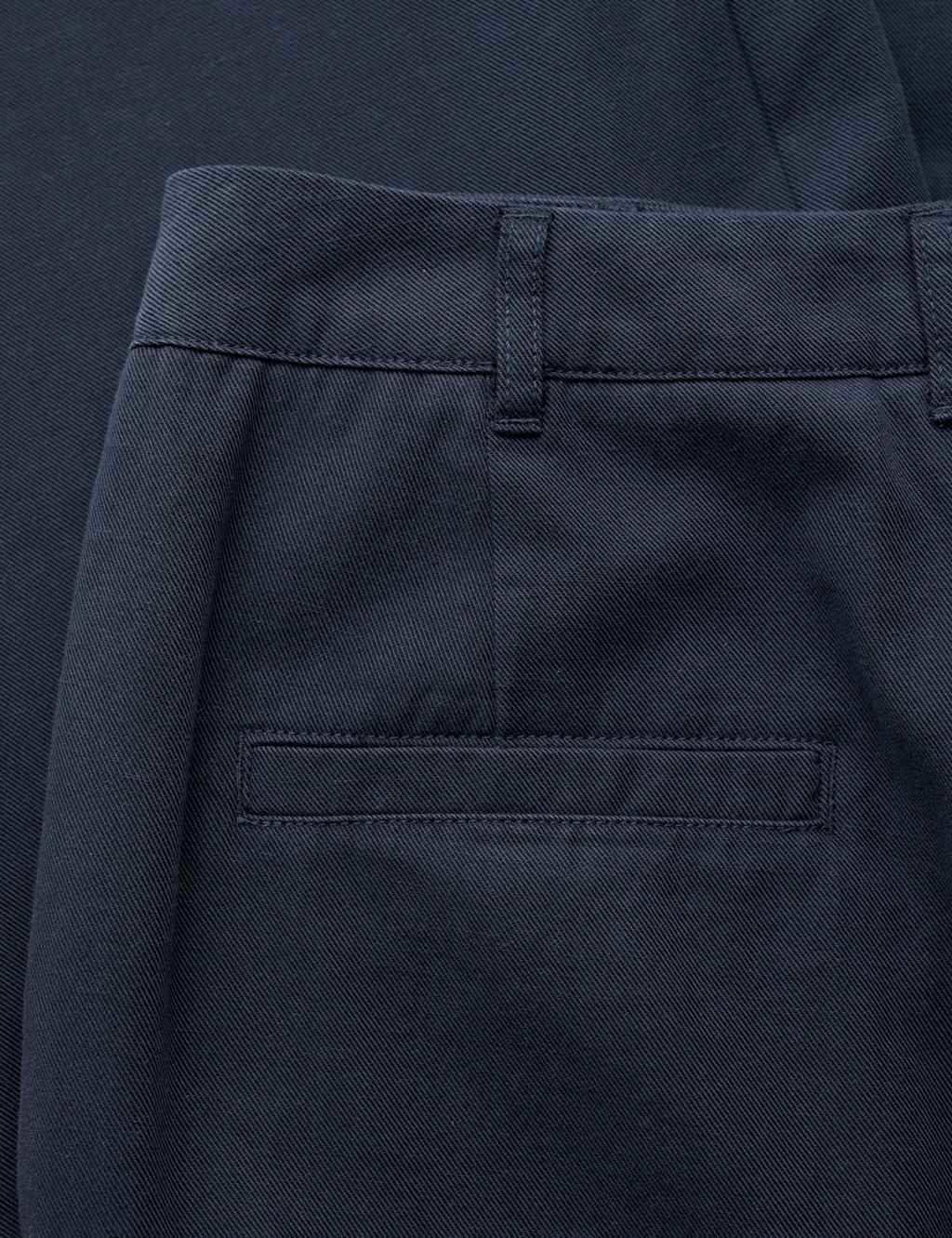 Cotton Rich Straight Leg Trousers image 5