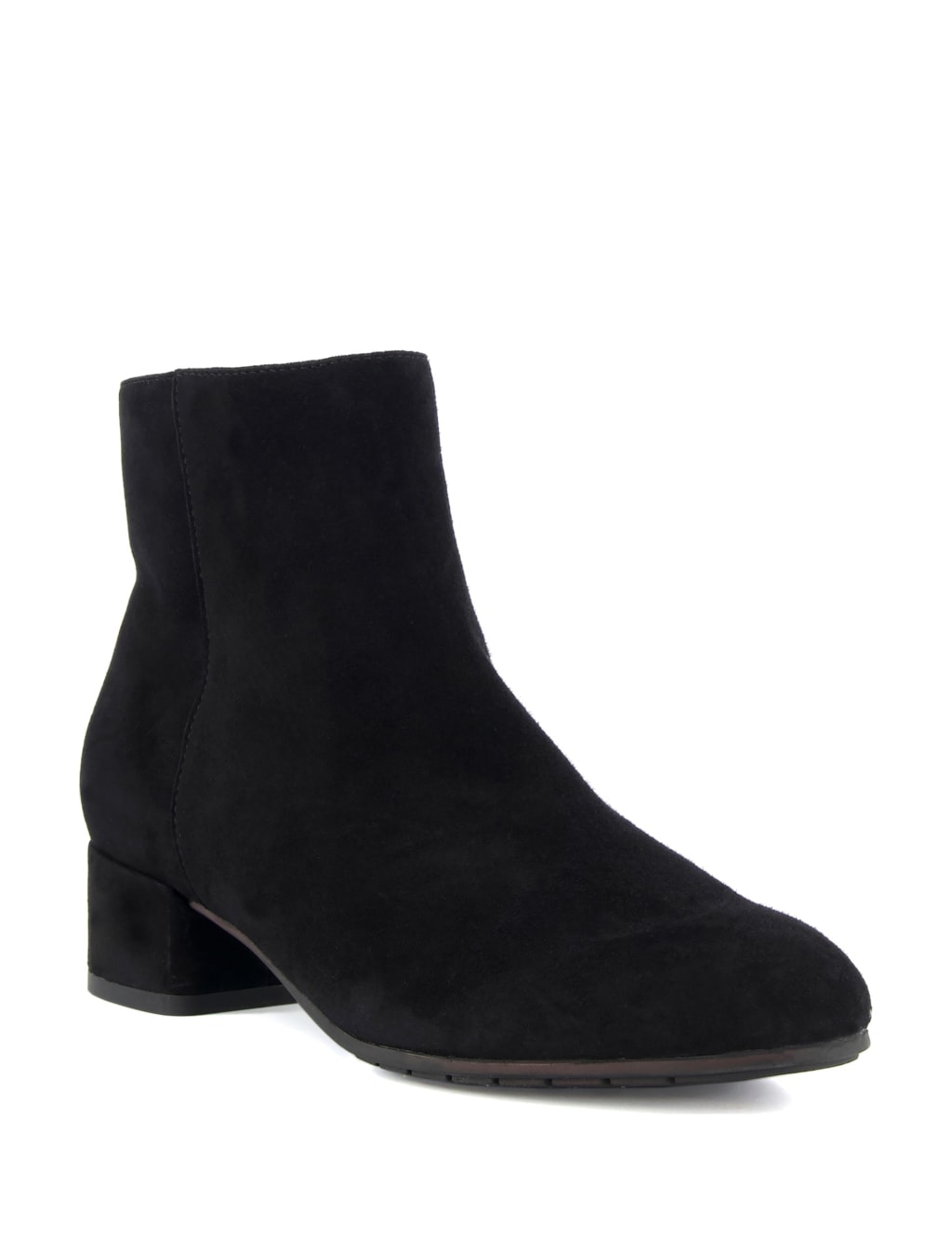 Suede Block Heel Ankle Boots image 2