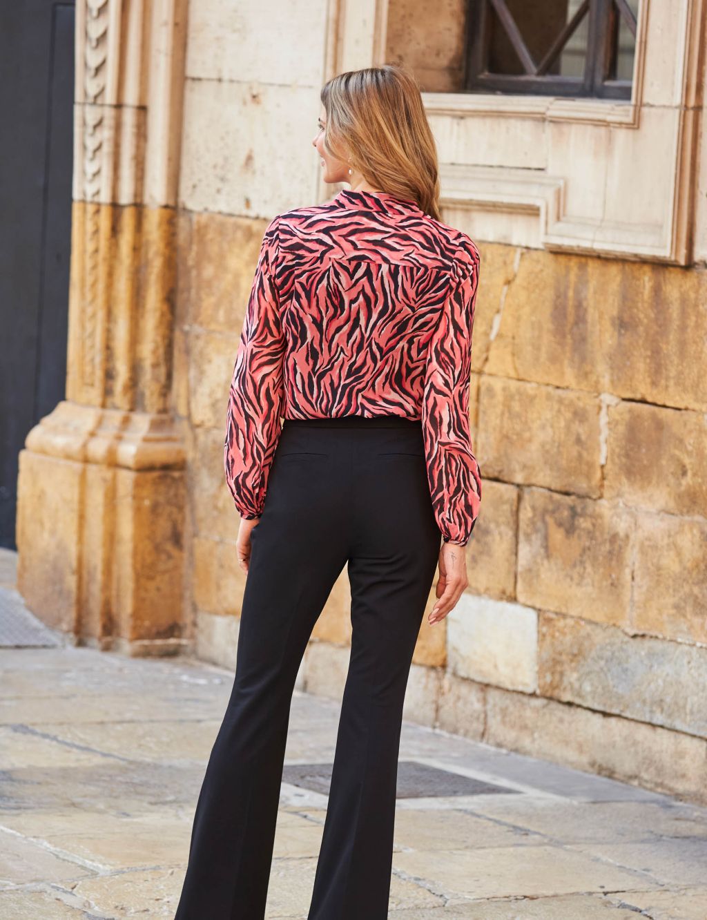 Slim Fit Flare Trousers image 3