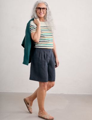 Seasalt Cornwall Women's Pure Cotton Striped T-Shirt - 22 - Multi, Multi