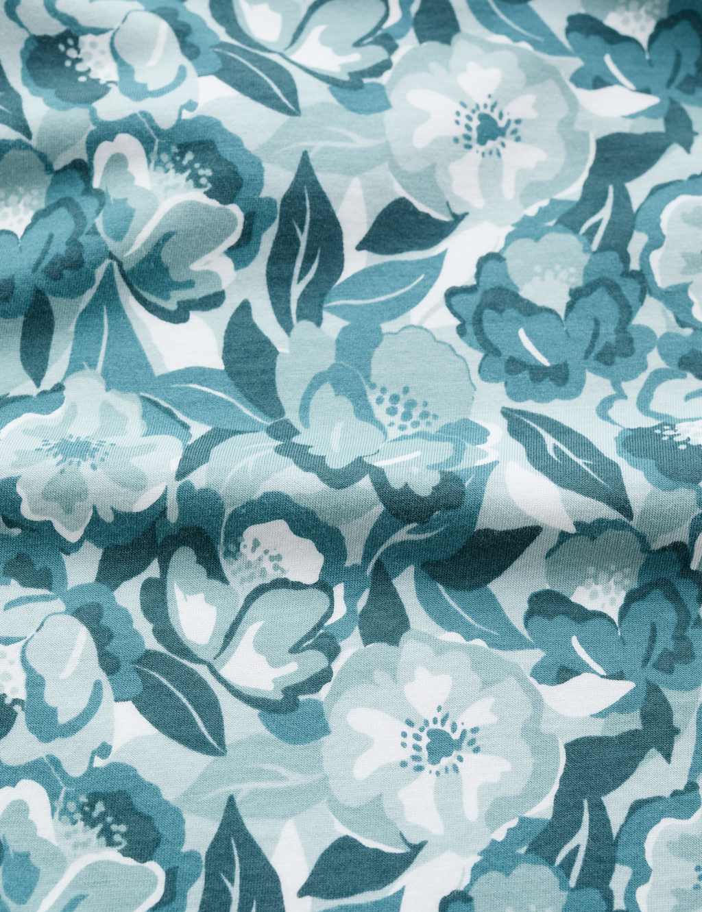 Cotton Blend Floral Frill Detail Top image 4