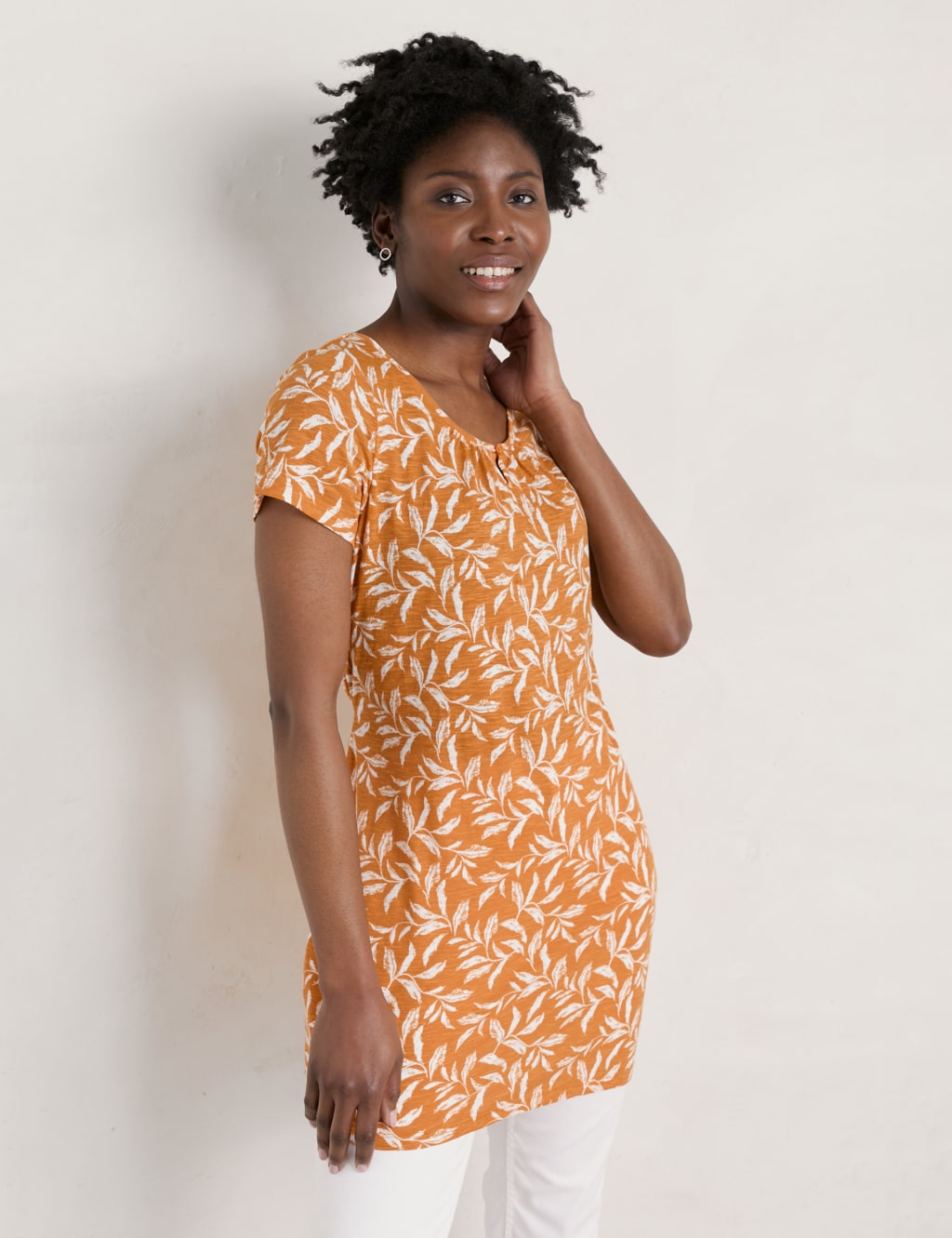 Organic Cotton Leaf Print Tunic image 2