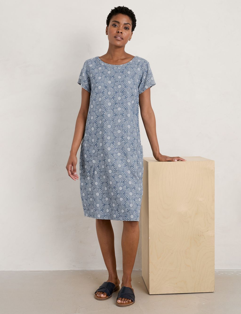 Organic Cotton Printed Shift Dress image 3