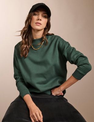 Baukjen Womens Cotton Rich Sweatshirt - 6 - Dark Green, Dark Green