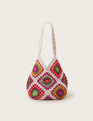 Monsoon Women's Crochet Shopper - Beige Mix, Beige Mix