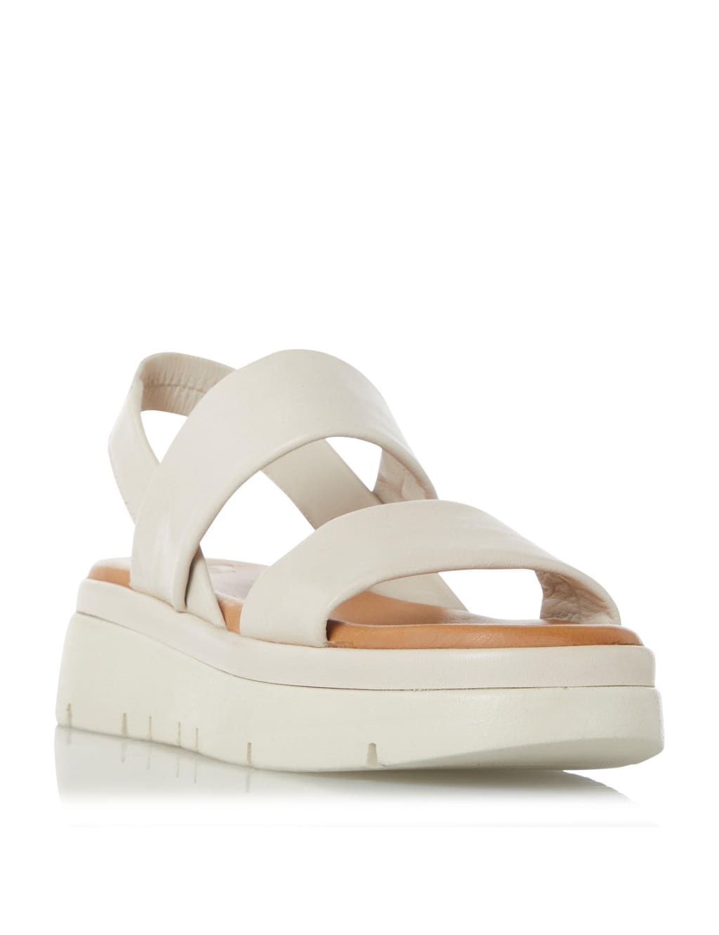 Leather Slip On Flatform Sandals Mid image 2
