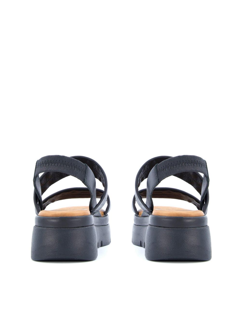 Leather Slip On Flatform Sandals image 4