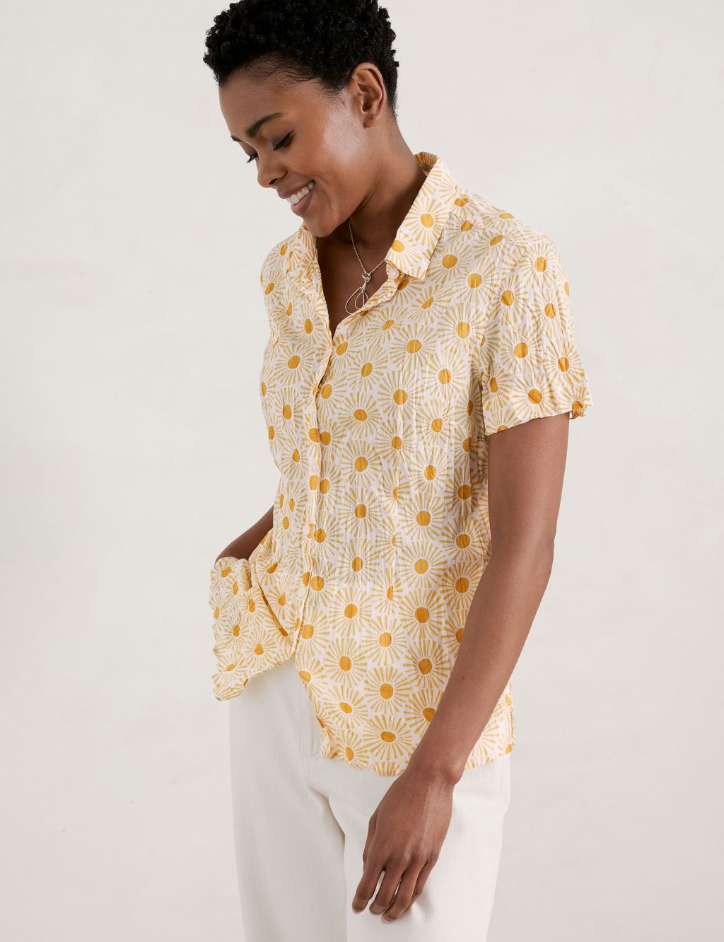 Organic Cotton Floral Collared Shirt image 2