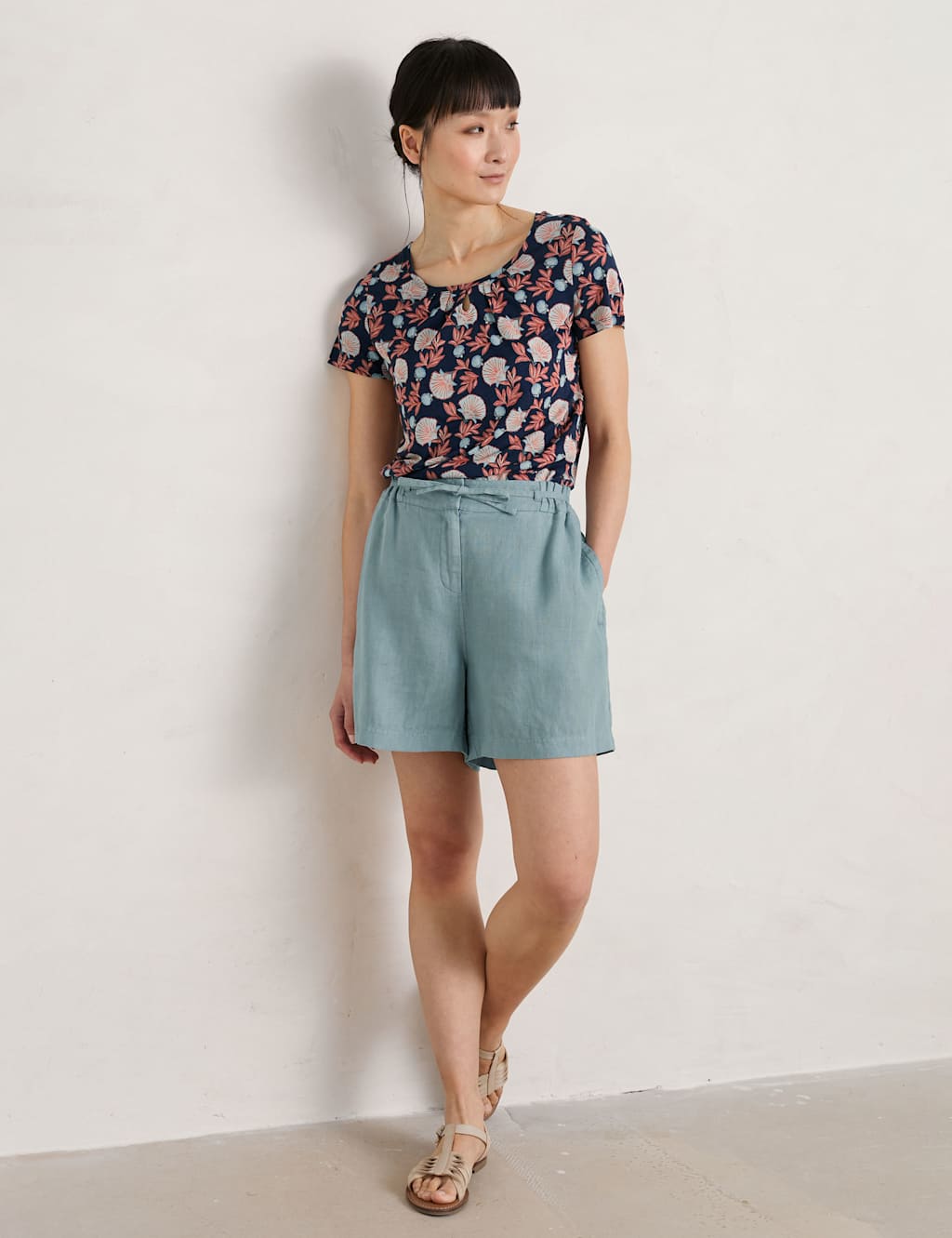 Cotton Blend Floral Relaxed Top image 1