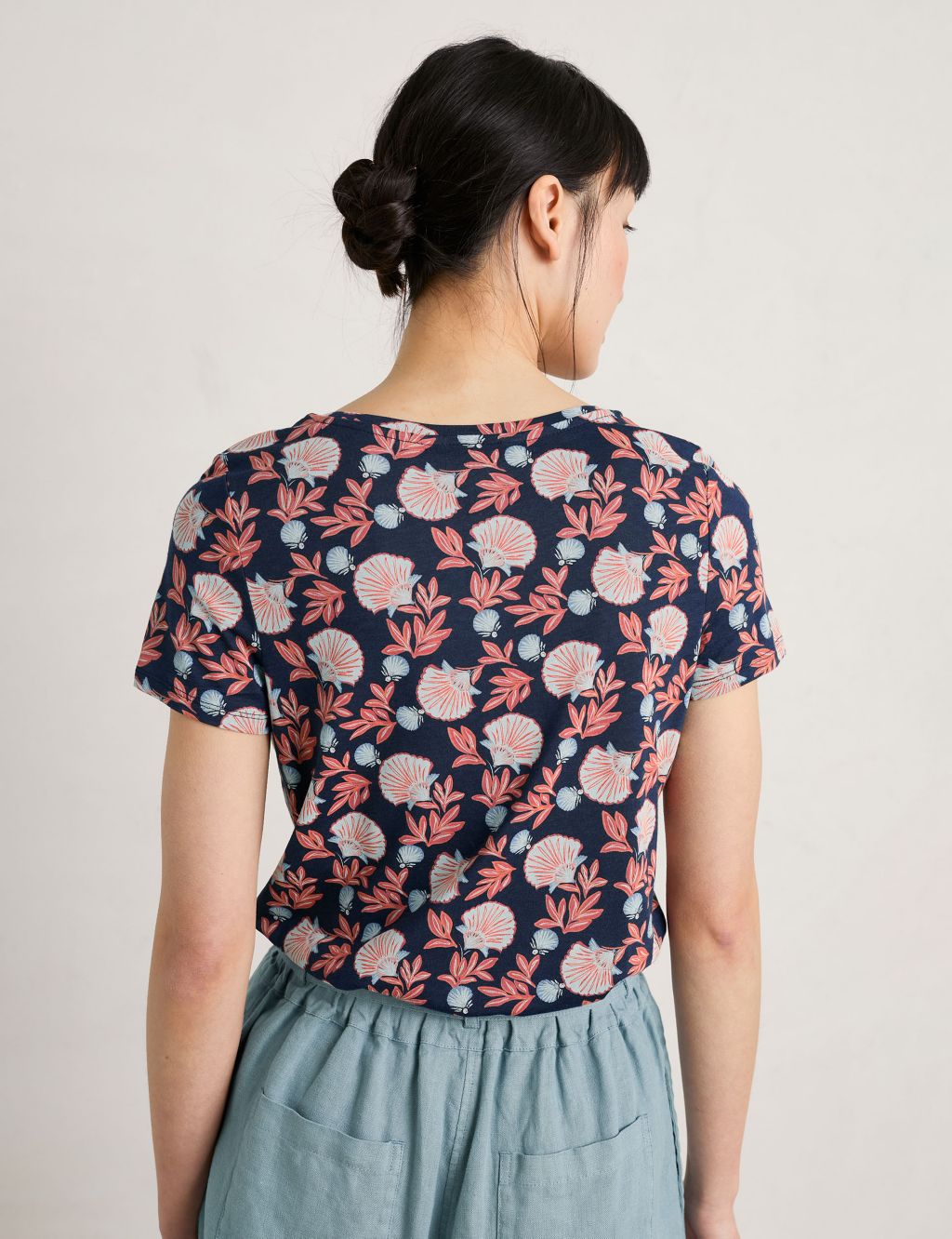 Cotton Blend Floral Relaxed Top image 3