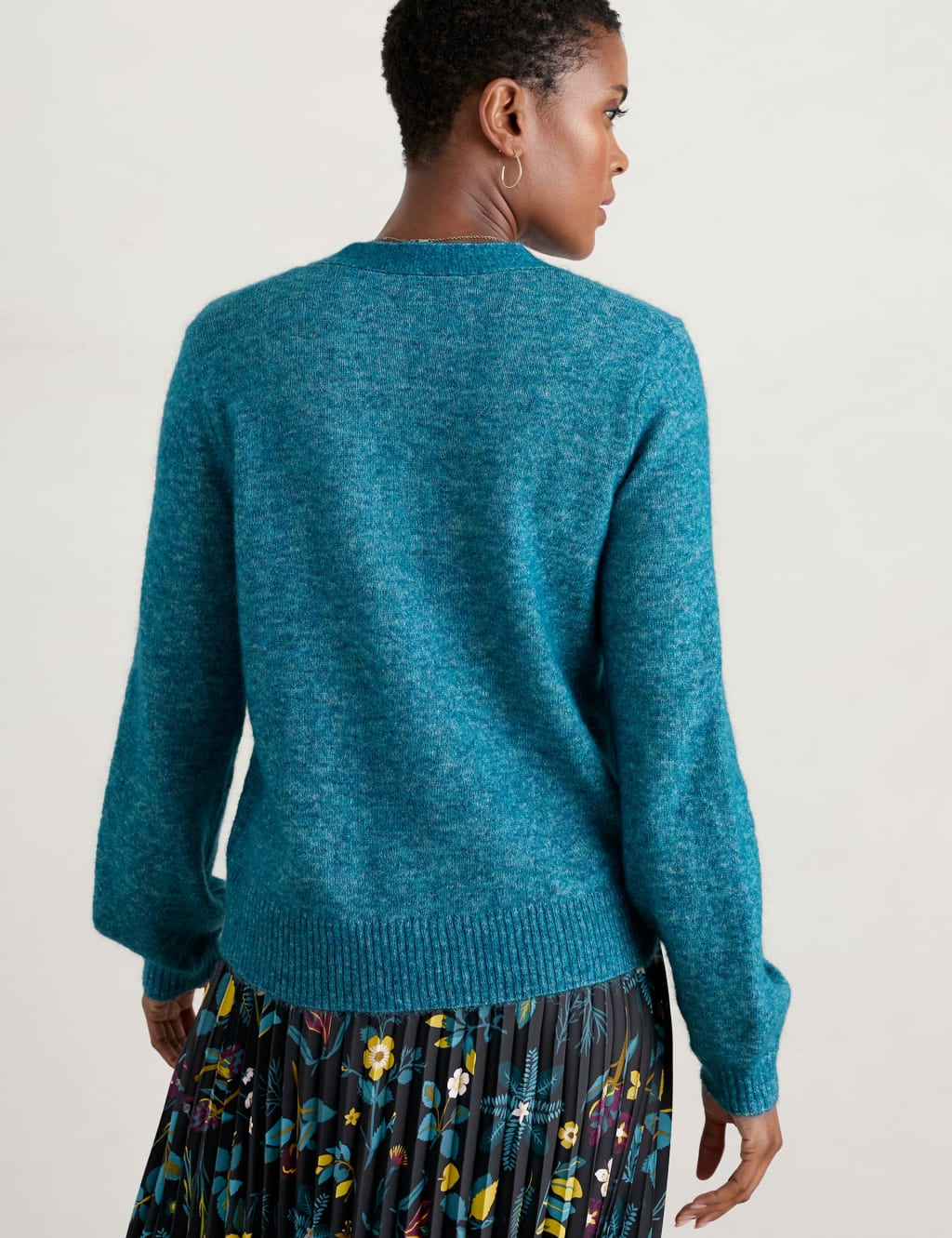 Mohair Blend V-Neck Cardigan image 4