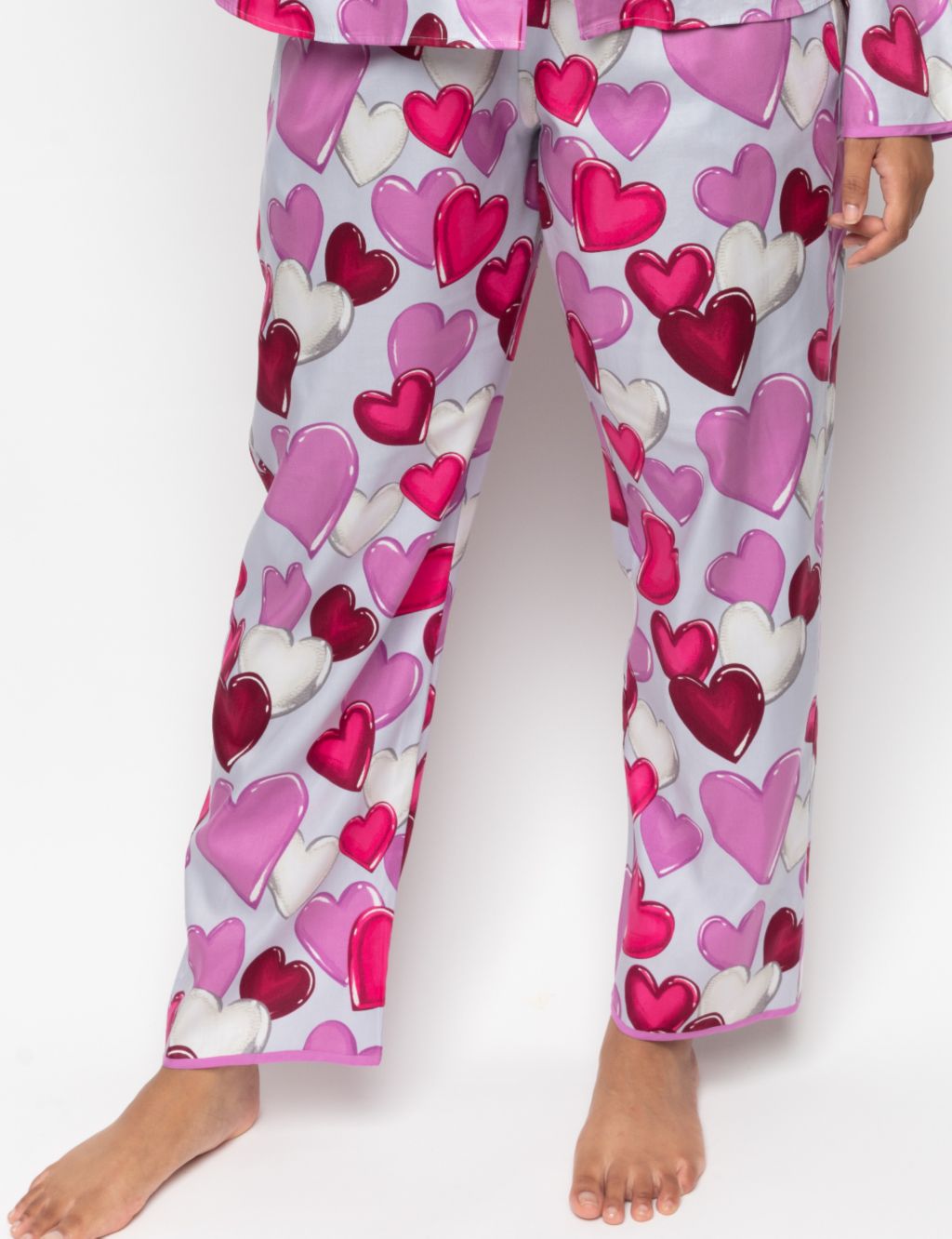 Cotton Modal Heart Print Pyjama Bottoms