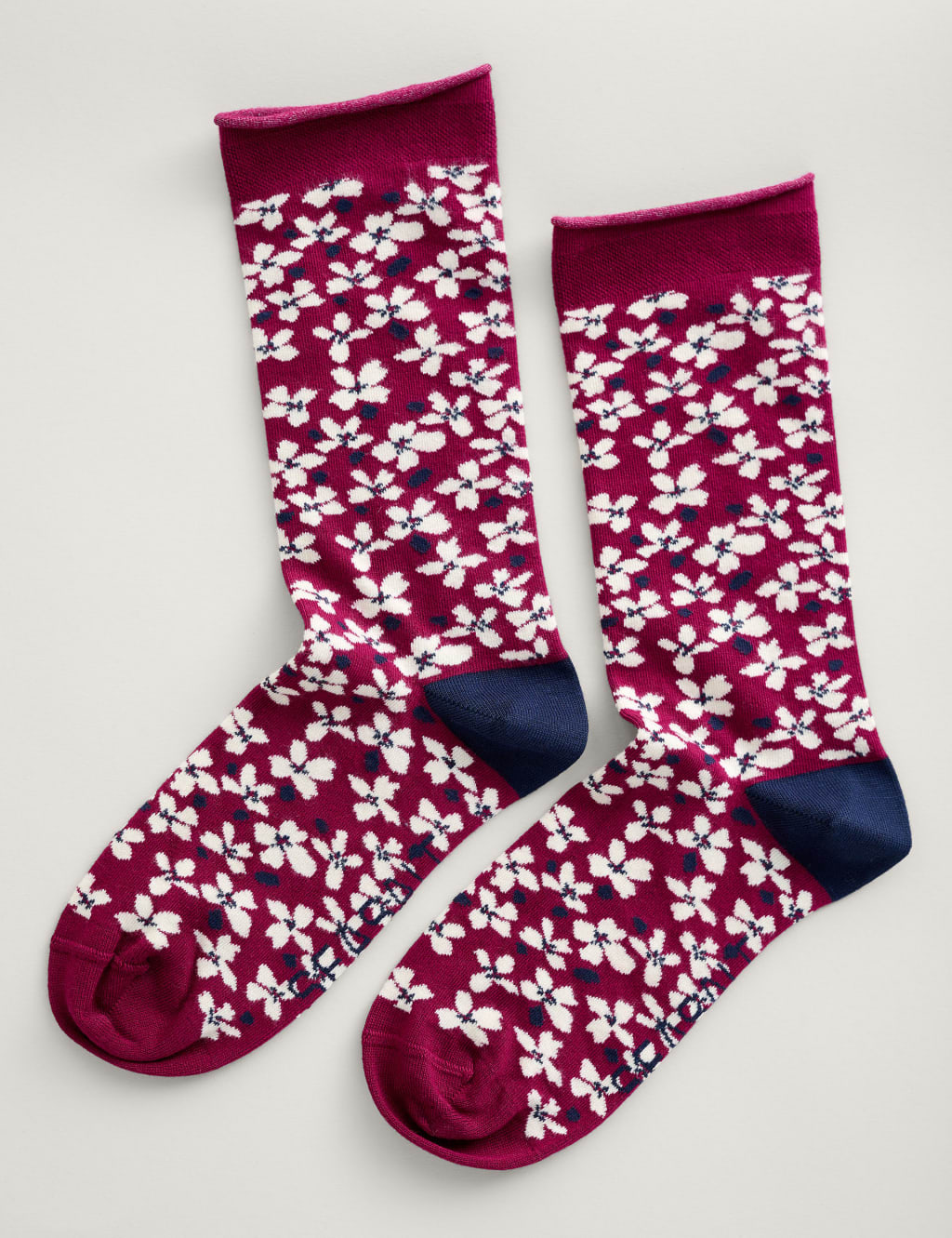 Floral Ankle High Socks
