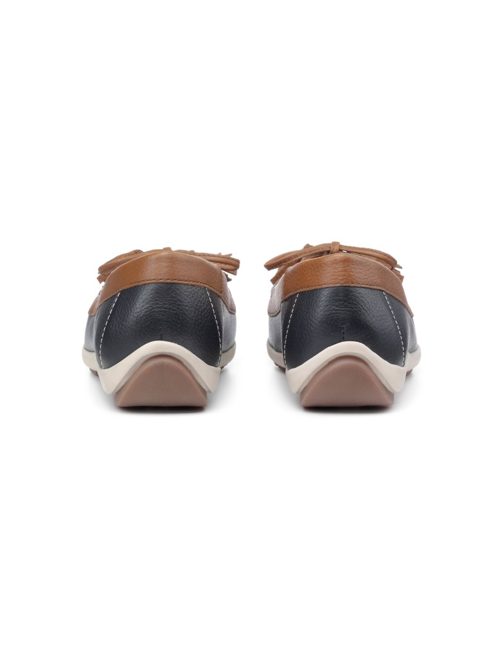 Leather Tassel Flat Loafers image 2