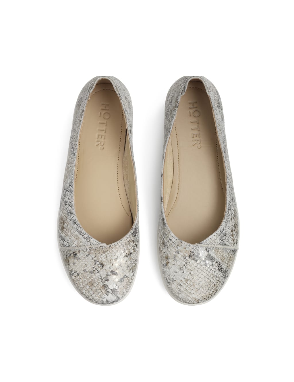Robyn Leather Animal Print Ballet Pumps image 3