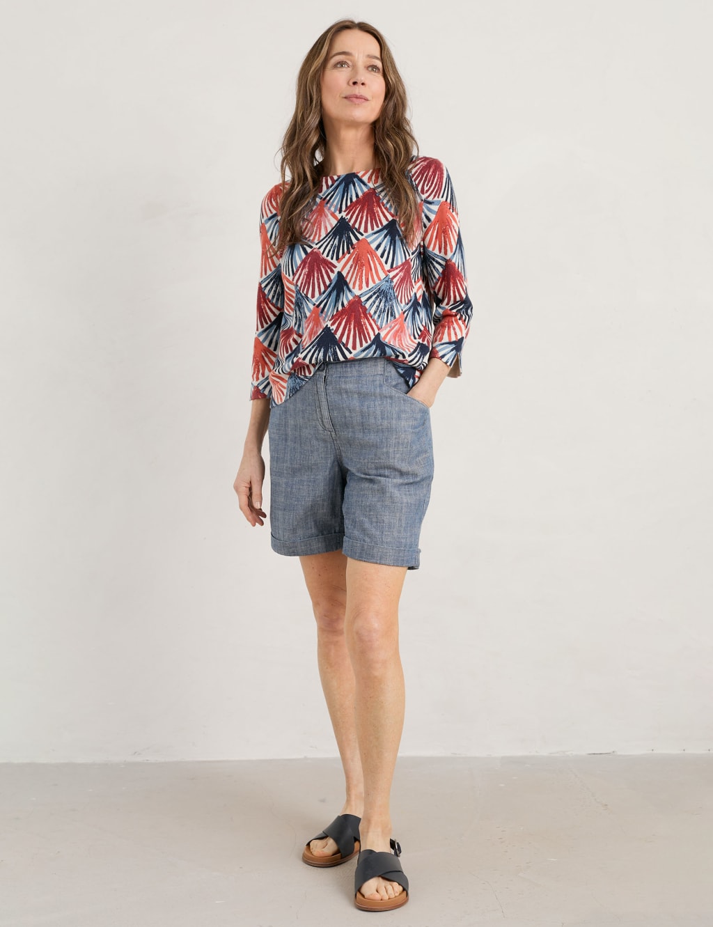 Organic Cotton Geometric Round Neck Jumper image 1