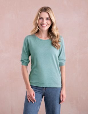 Celtic & Co. Women's Cotton Blend Sweatshirt - 16 - Light Green, Light Green