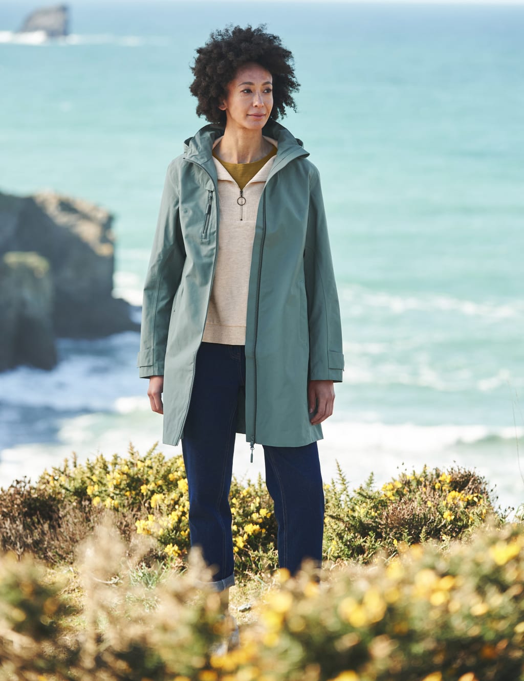 Cotton Rich Waterproof Hooded Parka Coat image 5