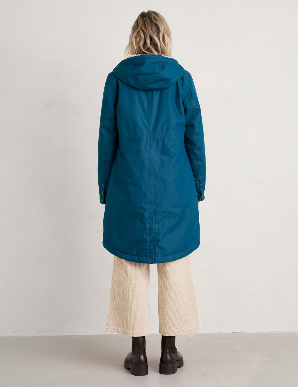 Cotton Blend Waterproof Hooded Parka Coat image 4