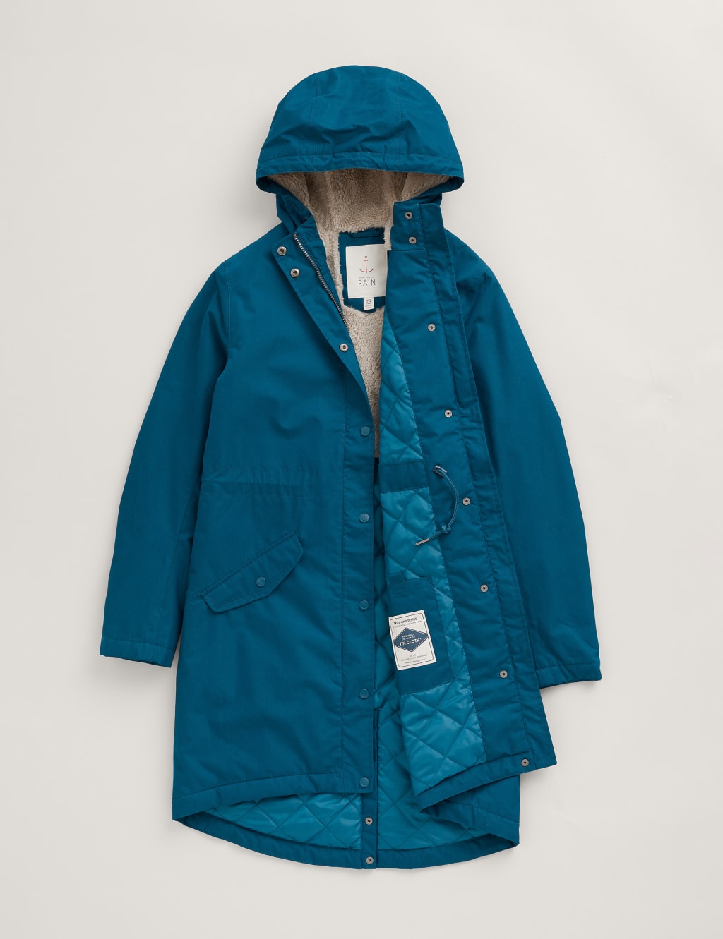 Cotton Blend Waterproof Hooded Parka Coat image 2