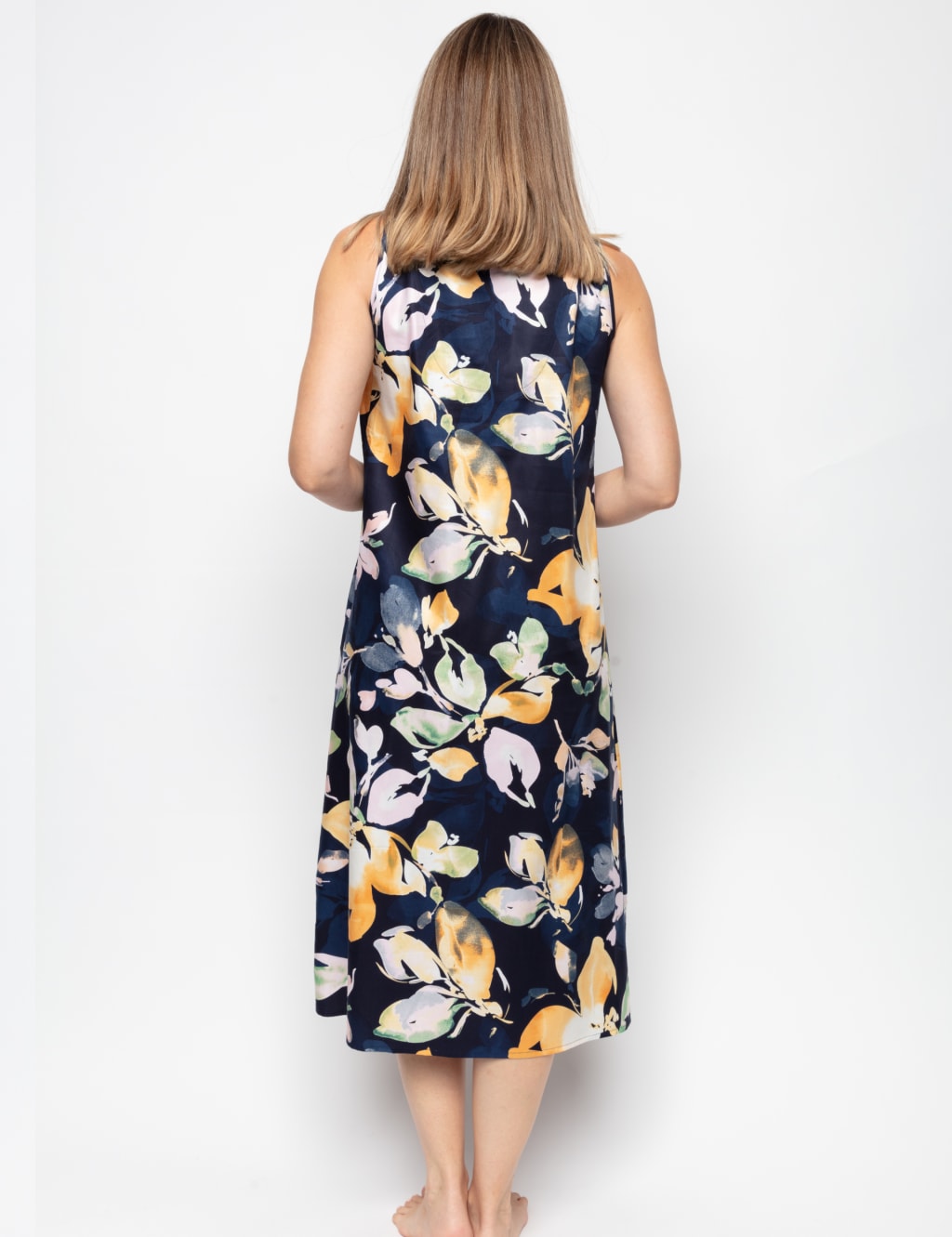 Cotton Rich Floral Print Long Nightdress image 2