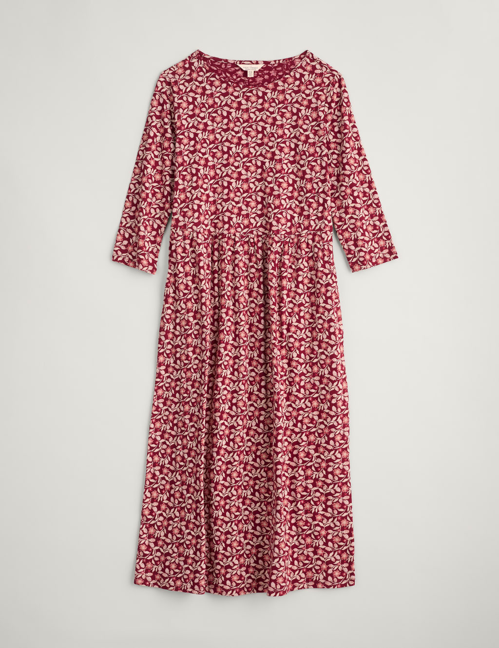 Organic Cotton Floral Midi Waisted Dress image 2