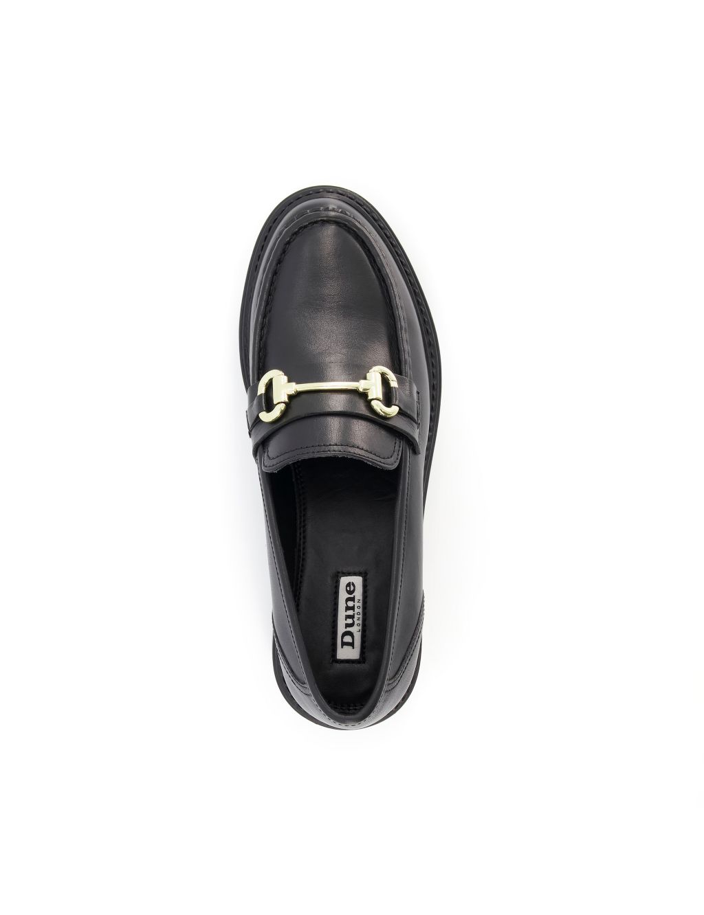 Leather Chunky Bar Flat Loafers image 2