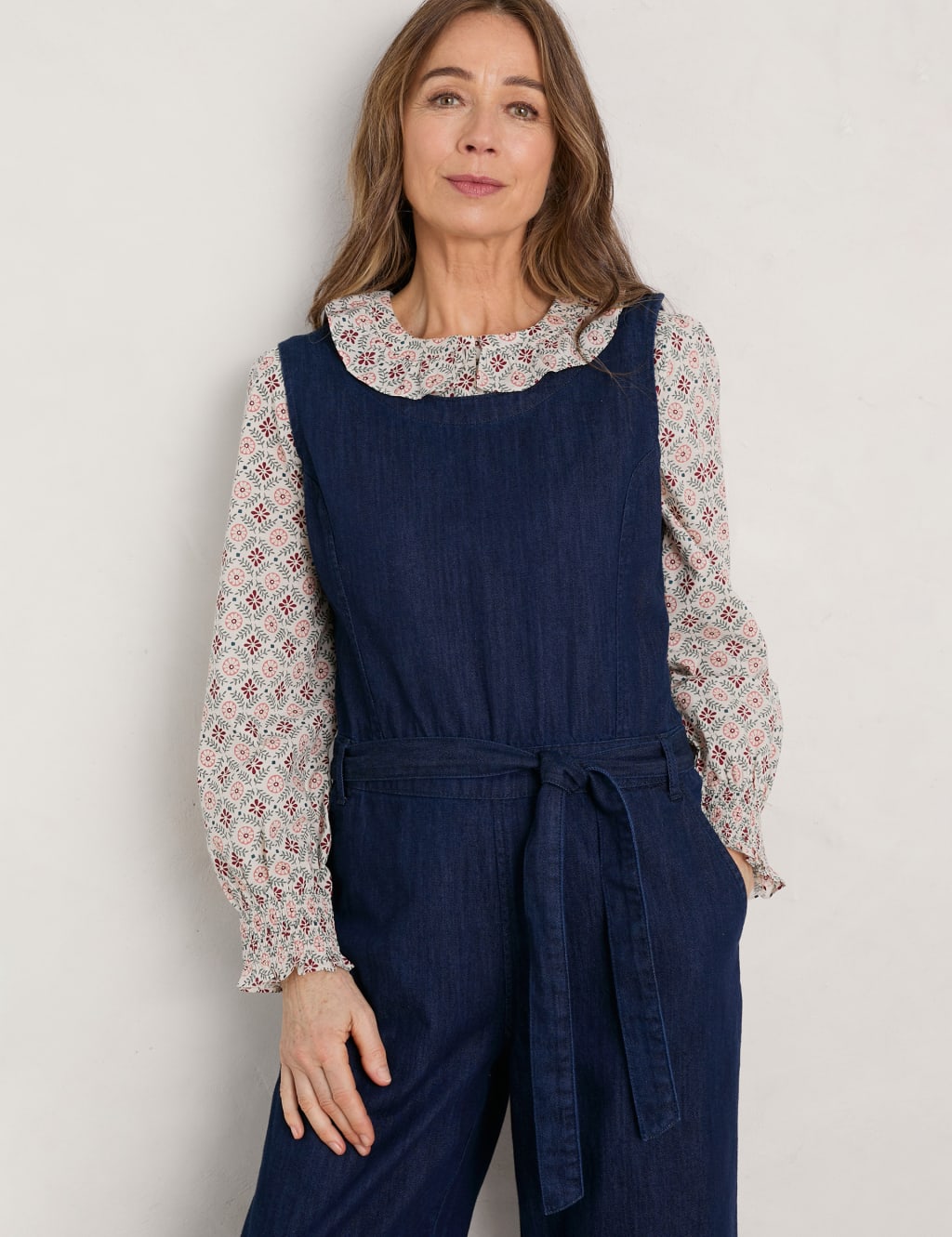 Women's Long Sleeve Denim Jumpsuit - Universal Thread™ Indigo 10