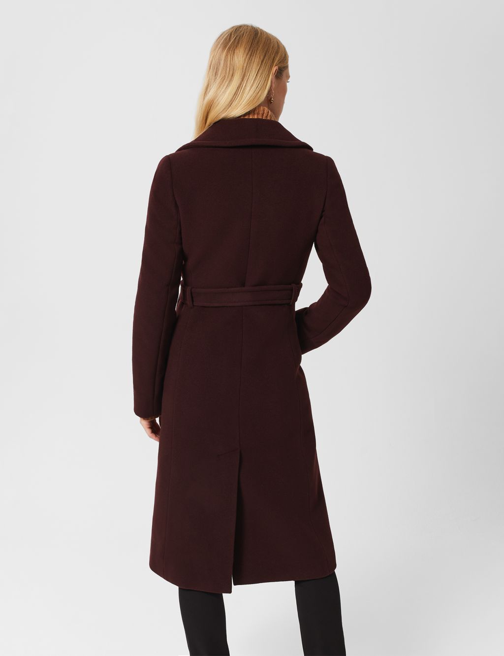 Wool Rich Collared Wrap Coat image 3