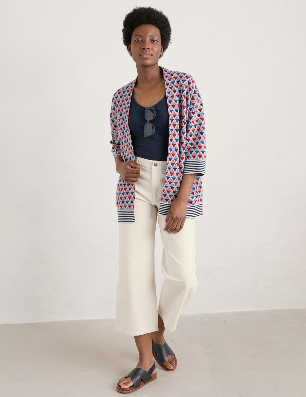 Organic Cotton Jacquard Cardigan image 1
