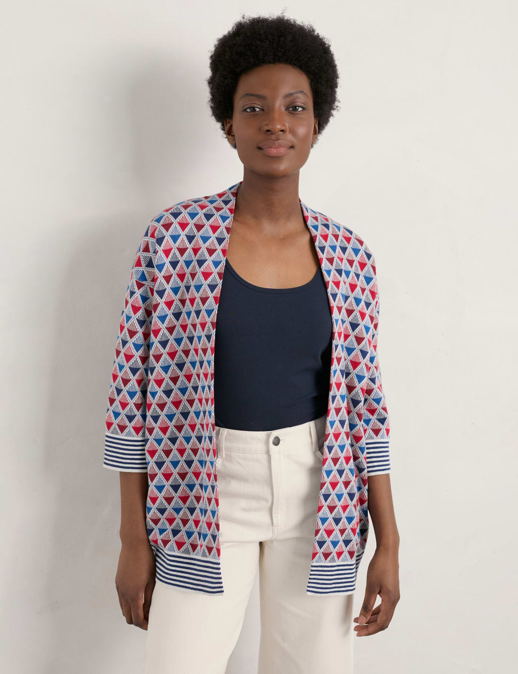 Organic Cotton Jacquard Cardigan image 2