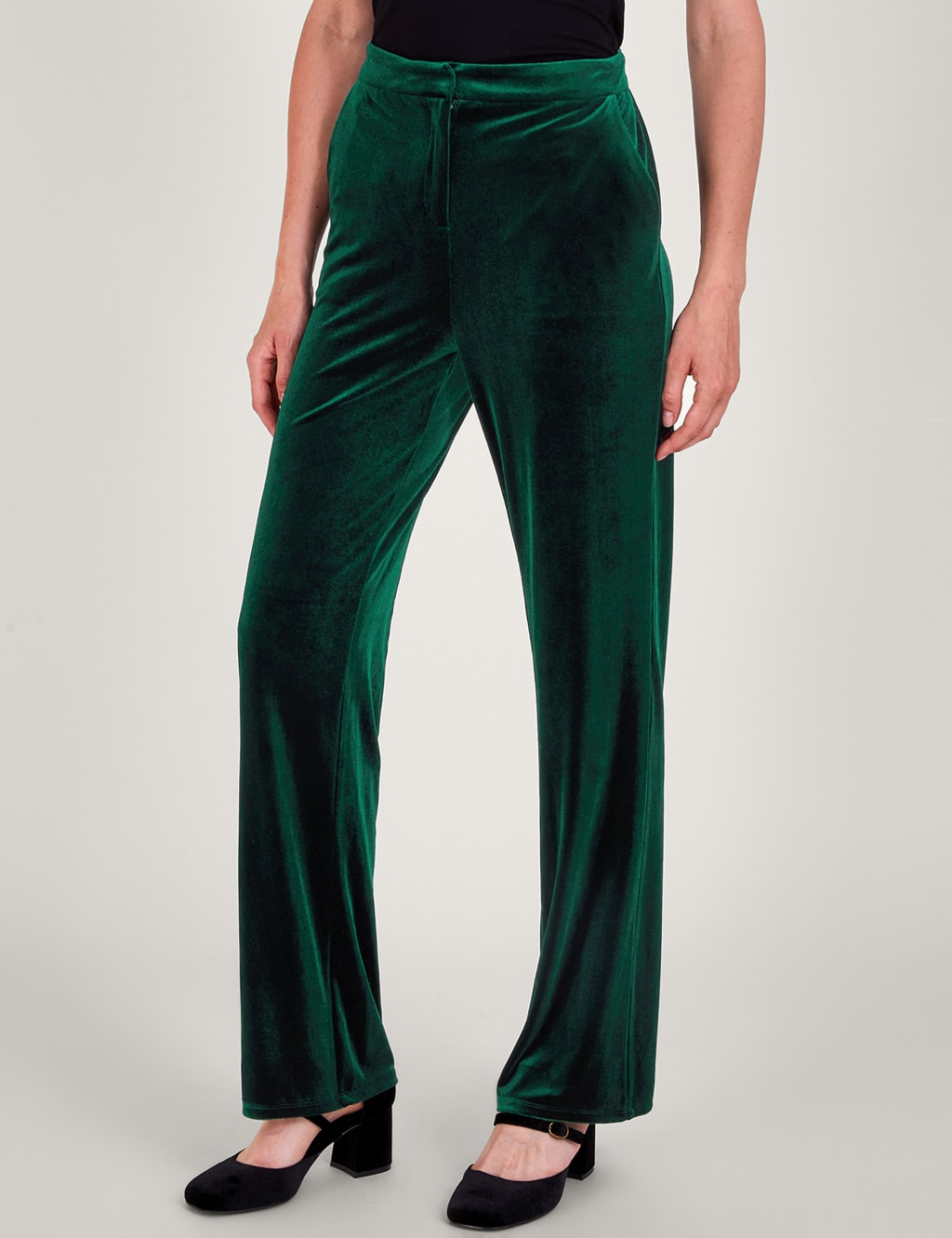 Velvet Straight Leg Trousers image 3