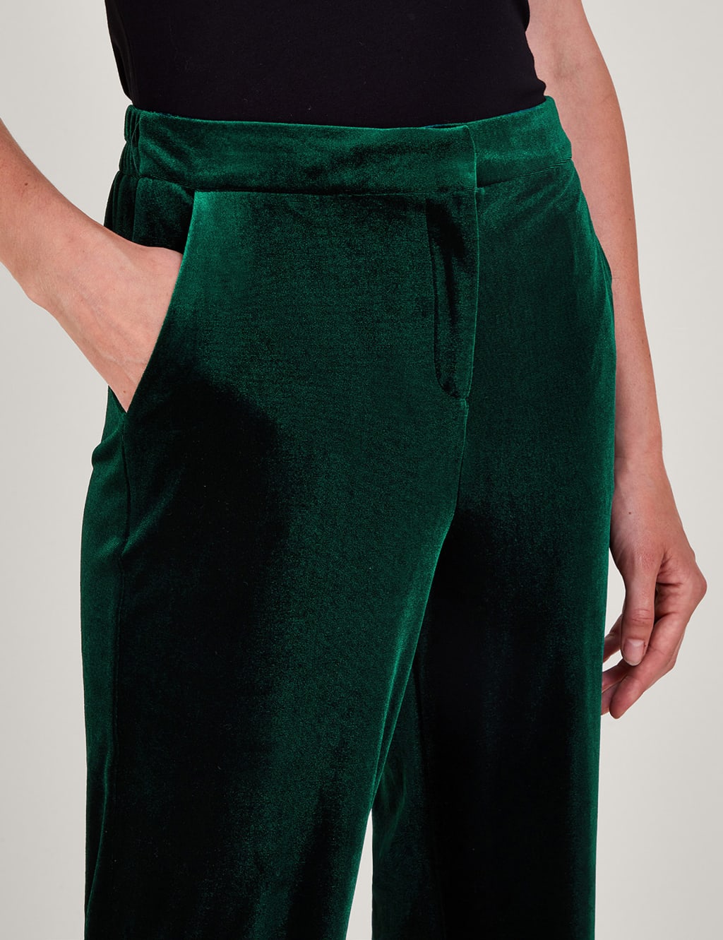 Velvet Straight Leg Trousers image 5