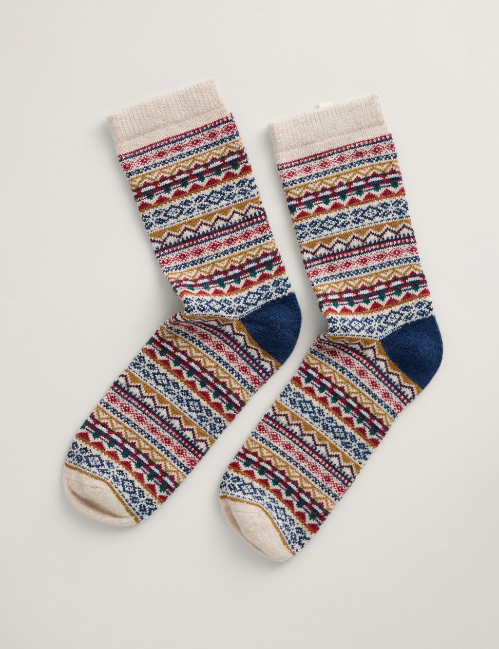 Fair Isle Ankle High Socks With Wool image 1