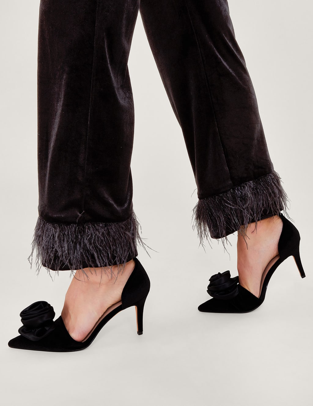 Feather Straight Leg Ankle Grazer Trousers image 5