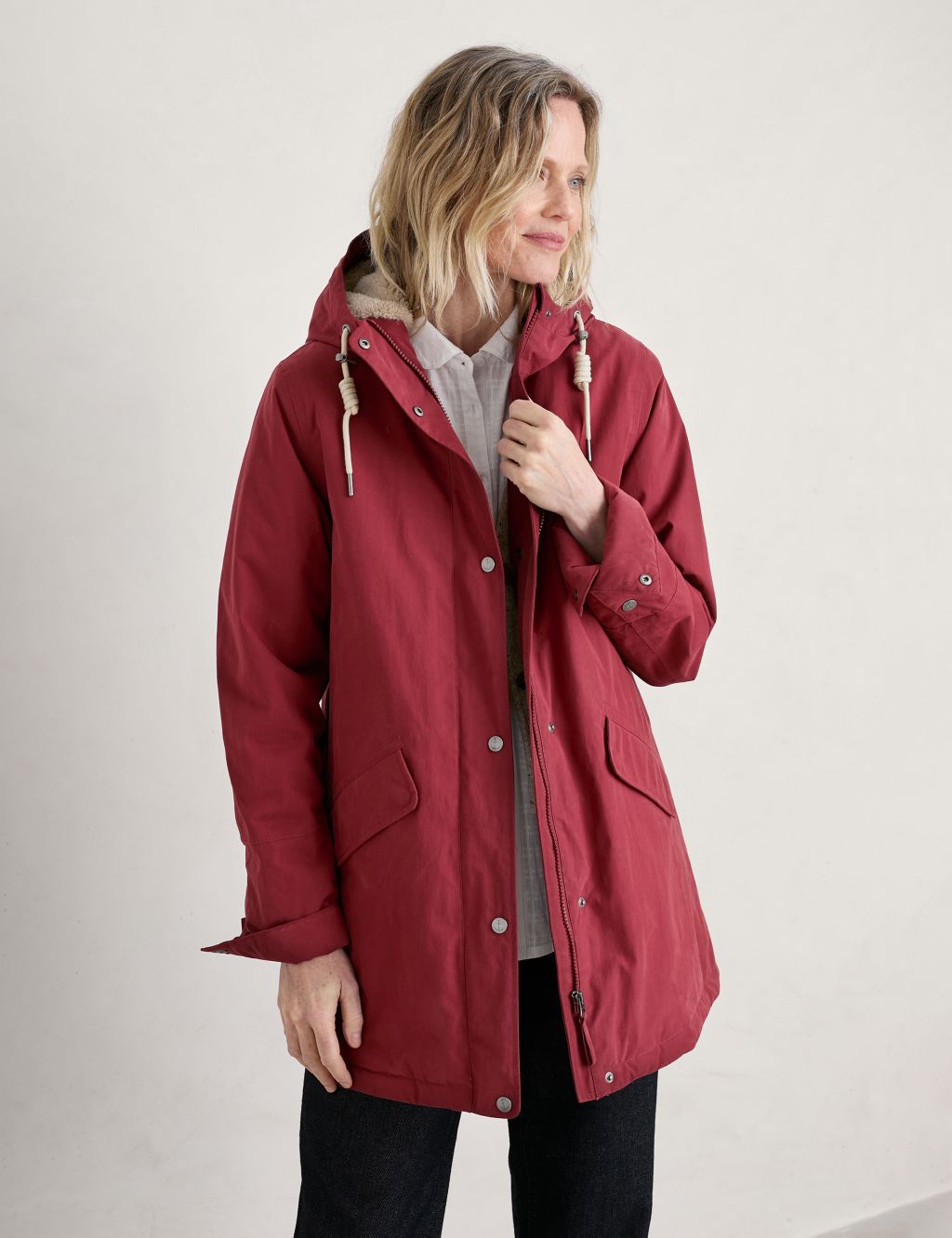Cotton Rich Waterproof Hooded Raincoat image 3