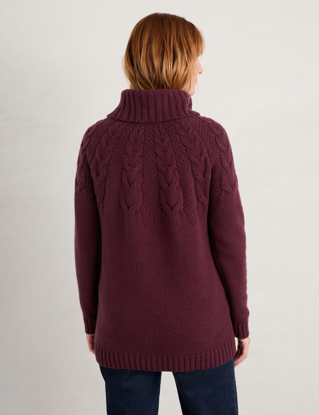 Patterned Roll Neck Jumper with Merino Wool image 4