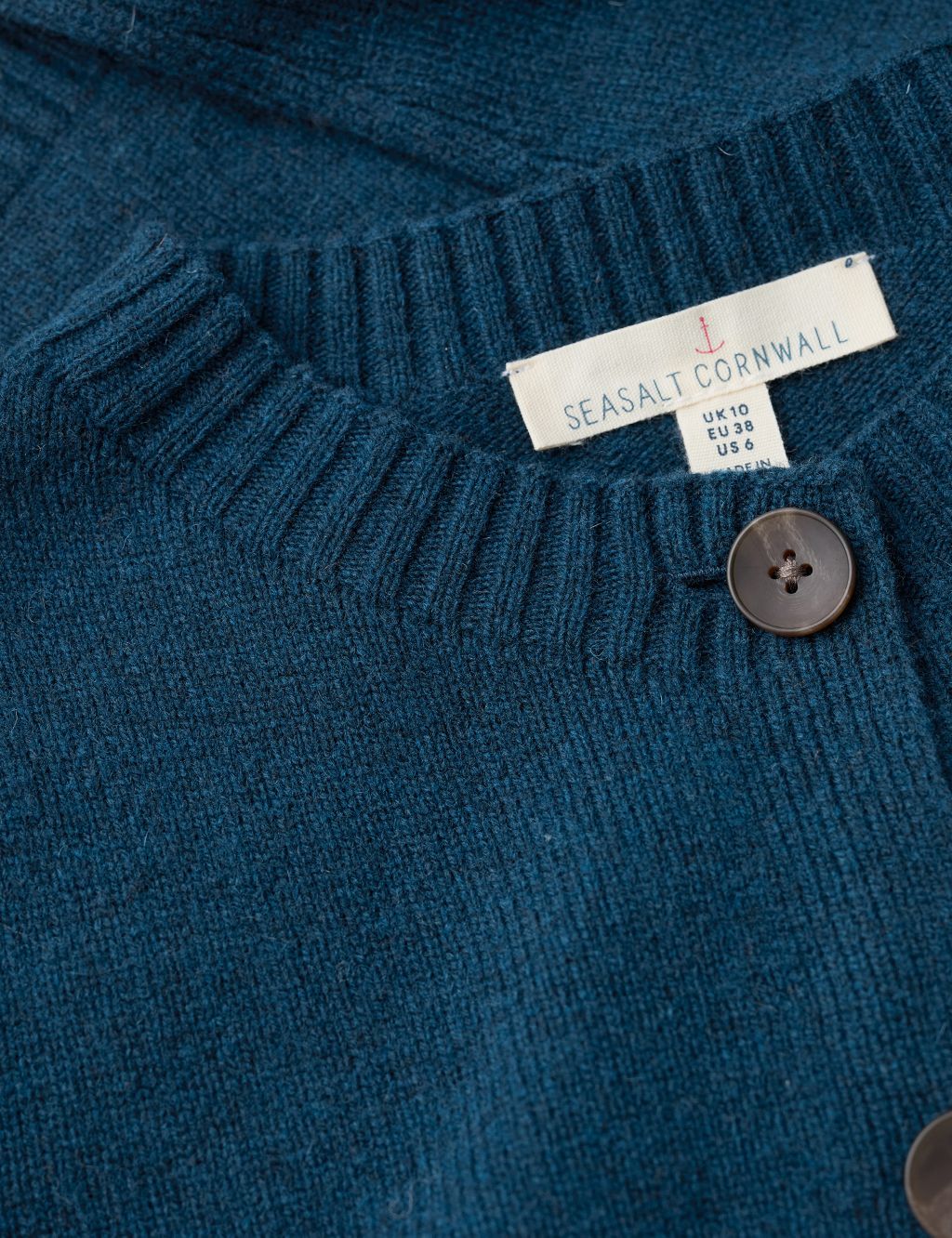 Merino Wool Rich Button Front Cardigan image 3