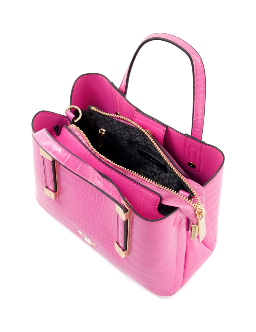 Faux Leather Croc Effect Mini Tote Bag image 2