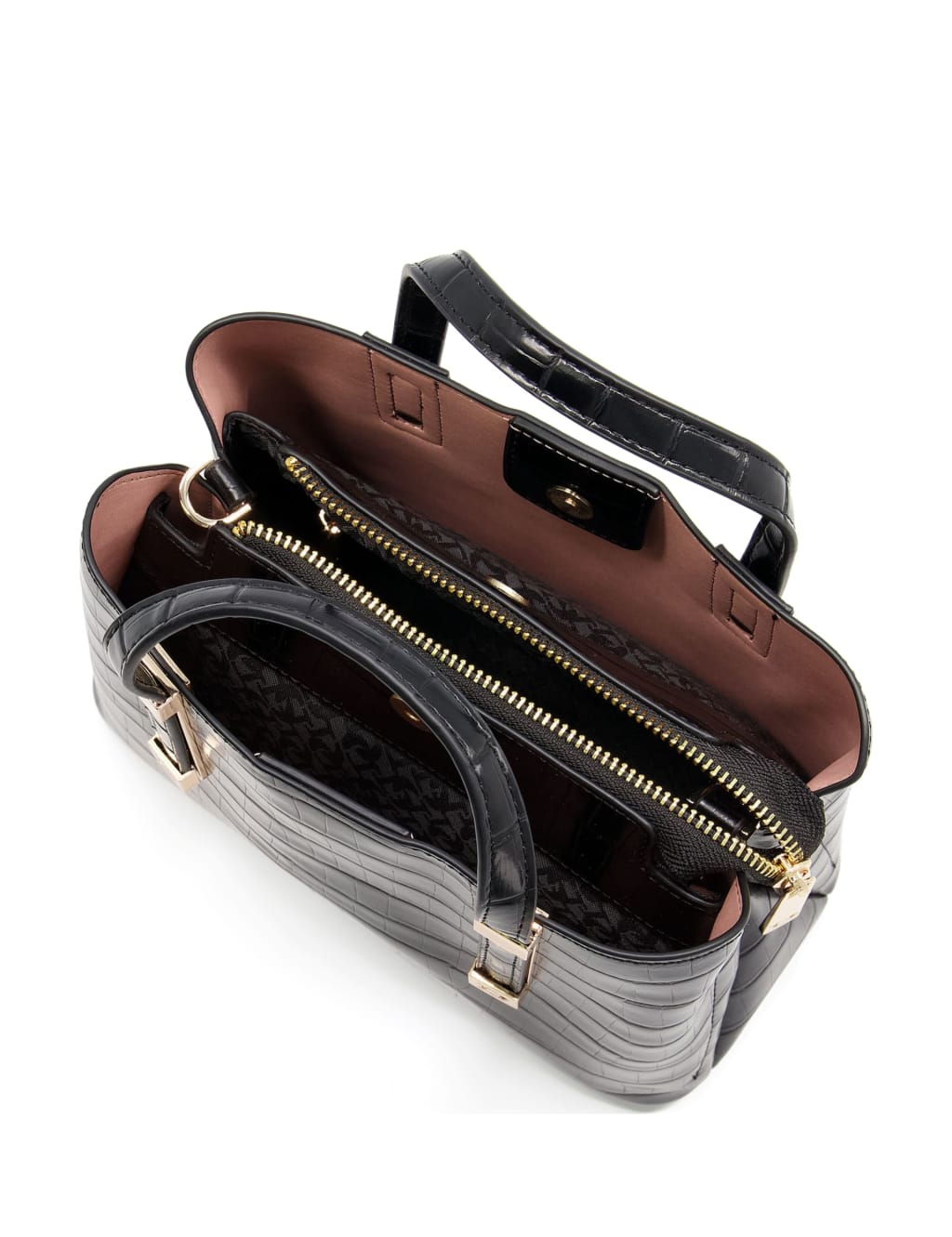Faux Leather Croc Effect Mini Tote Bag image 2