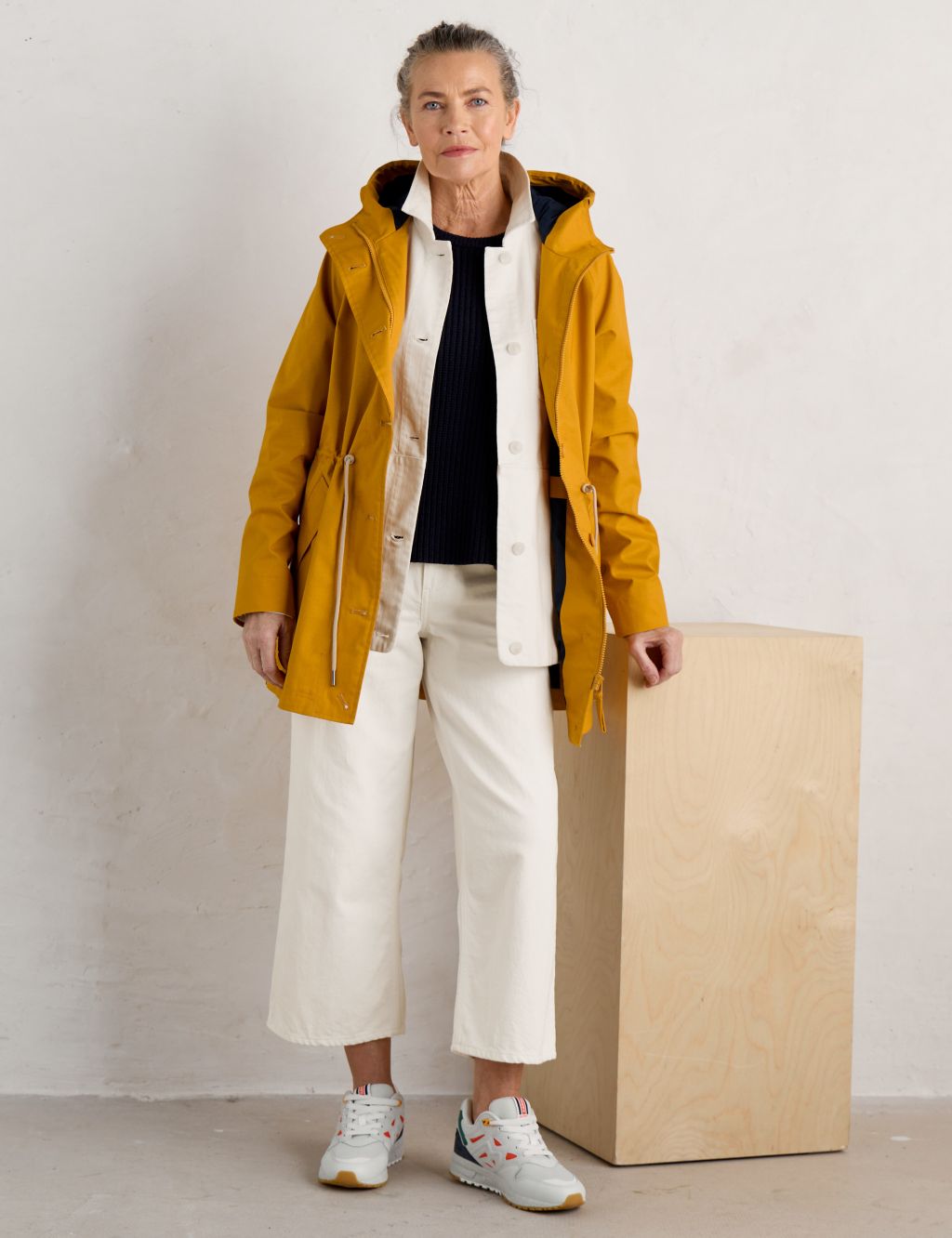 Cotton Rich Hooded Longline Raincoat