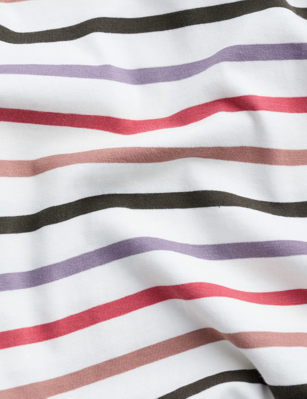 Organic Cotton Striped Round Neck T-Shirt image 4