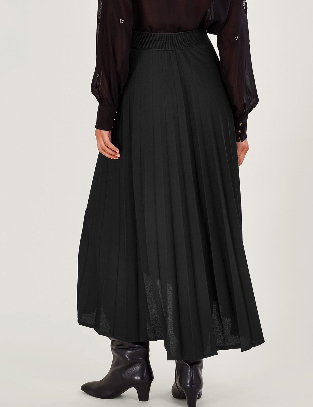 Pleated Side Split Midaxi Skirt image 4